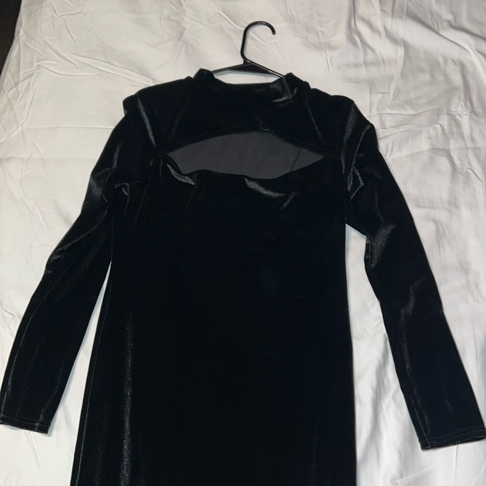Full Length Black Velvet Dress